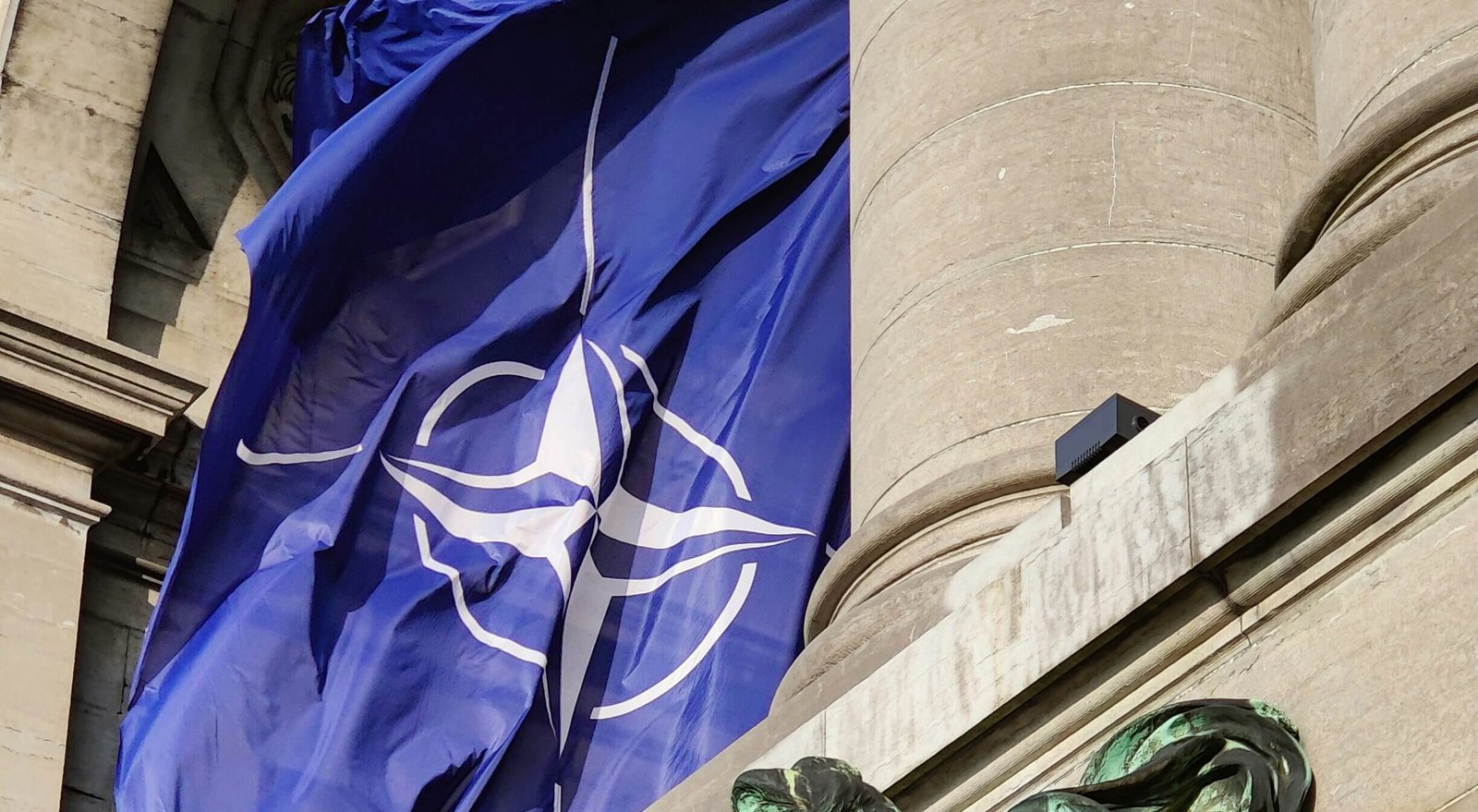 A photo of NATO flag