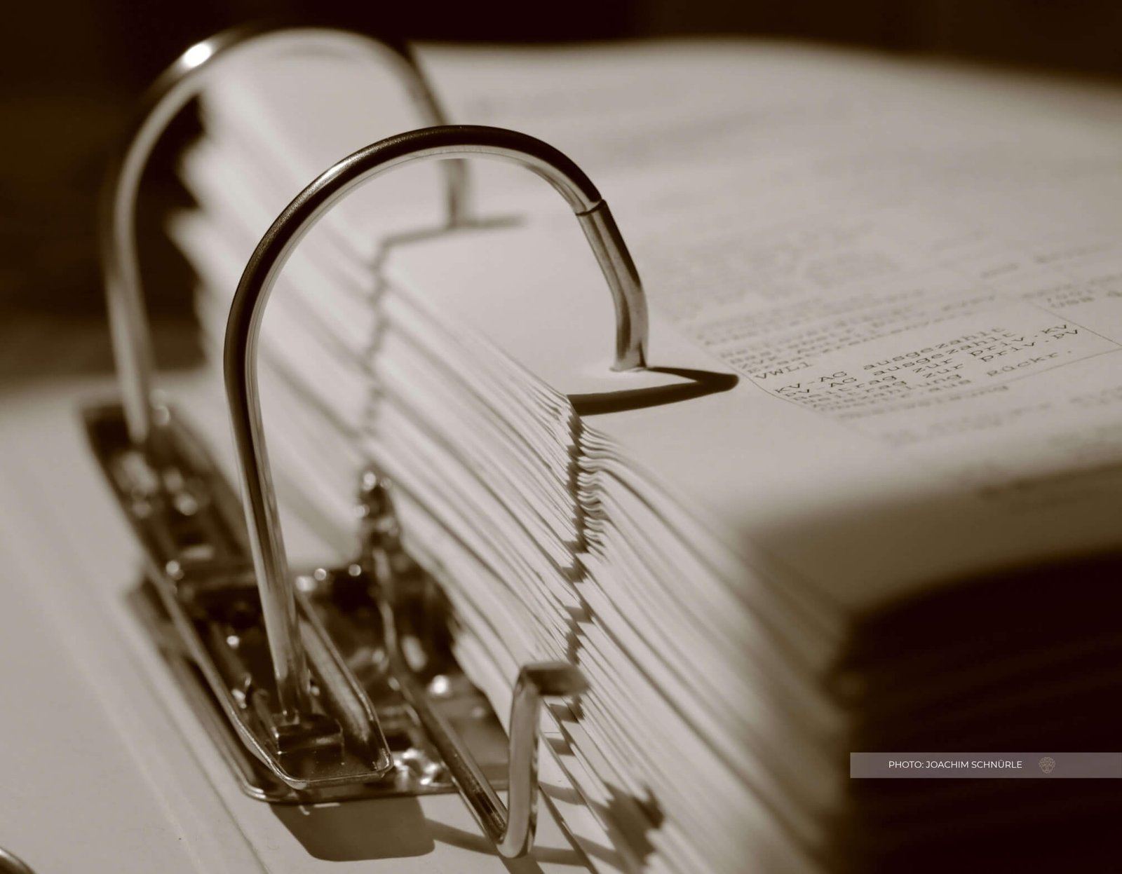 A binder file with documentation